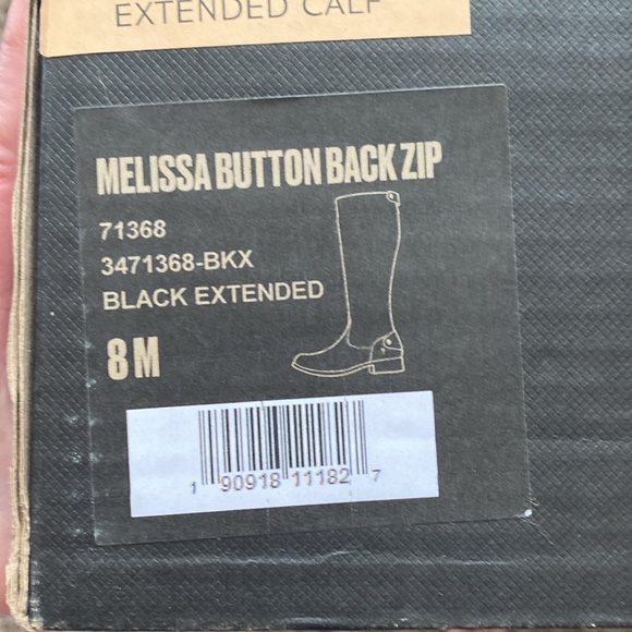 FRYE Women's Extended Calf Melissa Button Back Zip Tall Boots 8M BRAND NEW!! - Picture 8 of 13